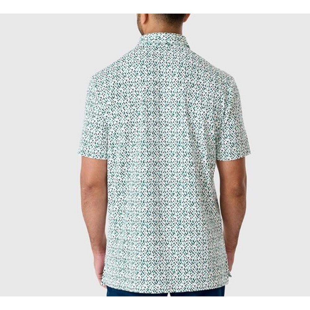 $80 Men's adidas Ultimate365 Micro Argyle White/Pure Teal Golf Polo JI5270 XL - Picture 2 of 7